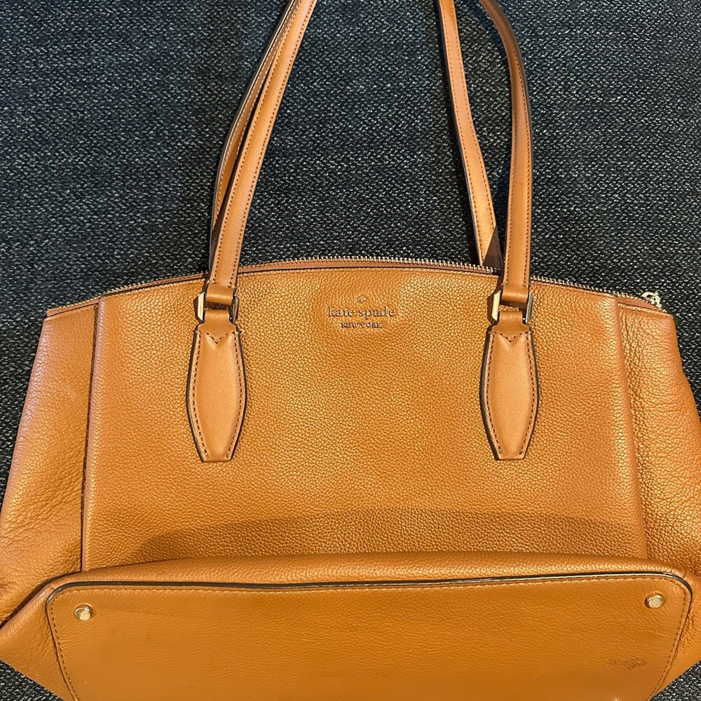 Kate Spade Tan Leather Tote Timeless Design